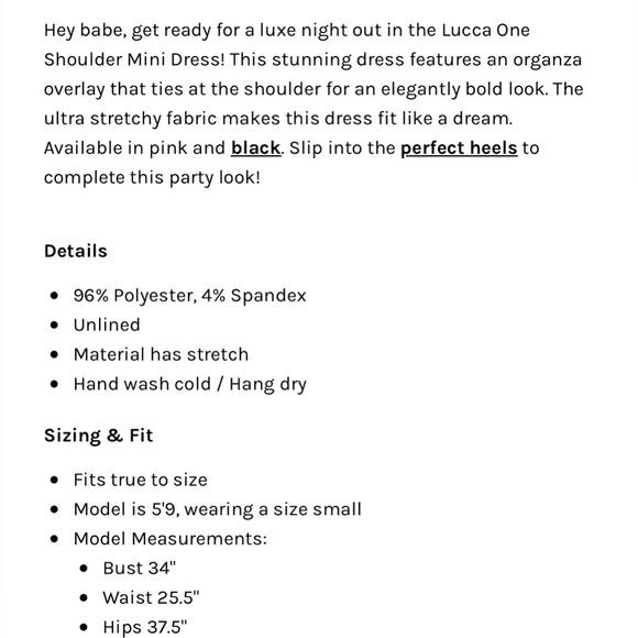 SOLD!!! AMERICAN THREADS Lucca One Shoulder Statement Mini Dress in Black - Picture 11 of 13